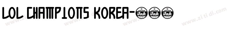 LoL Champions Korea字体转换